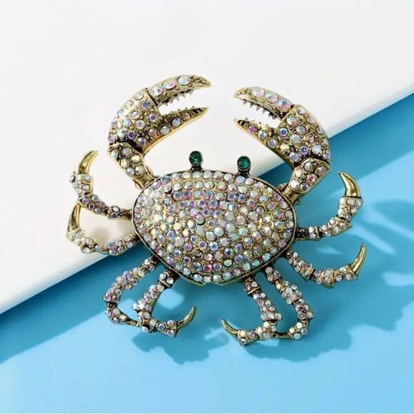 🦀 Heidi Daus on SALE NEW stunning white crystal crab brooch 🦀 - Picture 4 of 6